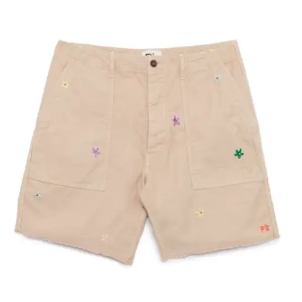New Presidents Men’s Bermuda Fatigue Gabardine Shorts in Sand Size 36